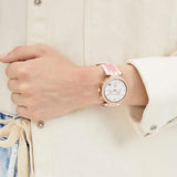 Michael Kors Parker Chronograph White Dial Two Tone Leather Strap Watch For Women - MK6951 Authentic Buy Shop Now