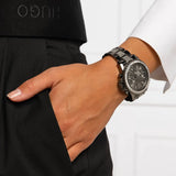 Michael Kors Everest Chronograph Black Dial Grey Steel Strap Watch For Women - MK6974 Authentic Buy Shop Now