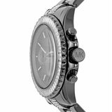 Michael Kors Everest Chronograph Black Dial Grey Steel Strap Watch For Women - MK6974 Authentic Buy Shop Now