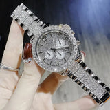 Michael Kors Layton Chronograph Silver Dial Silver Steel Strap Watch For Women - MK6976 Authentic Buy Shop Now