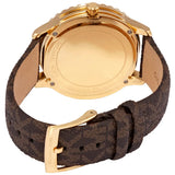 Michael Kors Runway Quartz Black Dial Brown Leather Strap Watch For Women - MK6979 Authentic Buy Shop Now