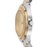 Michael Kors Lennox Three-Hand Gold Dial Two Tone Steel Strap Watch For Women - MK6988 Authentic Buy Shop Now