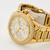 Michael Kors Camille Chronograph White Dial Gold Steel Strap Watch For Women - MK6994 Authentic Buy Shop Now