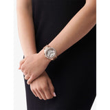 Michael Kors Camille Chronograph White Dial Rose Gold Steel Strap Watch For Women - MK6995 Authentic Buy Shop Now