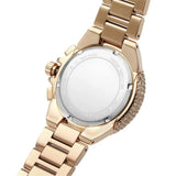 Michael Kors Camille Chronograph White Dial Rose Gold Steel Strap Watch For Women - MK6995 Authentic Buy Shop Now