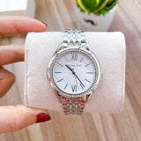 Michael Kors Mindy White Dial Silver Steel Strap Watch For Women - MK7075 Authentic Buy Shop Now