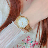 Michael Kors Mindy Three Hand White Dial Rose Gold Steel Strap Watch for Women - MK7078 Authentic Buy Shop Now