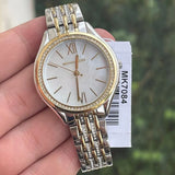 Michael Kors Mindy Three Hand White Dial Two Tone Steel Strap Watch For Women - MK7084 Authentic Buy Shop Now