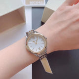 Michael Kors Mindy Three Hand White Dial Two Tone Steel Strap Watch For Women - MK7084 Authentic Buy Shop Now