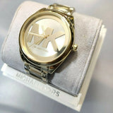 Michael Kors Janelle Gold Dial Gold Steel Strap Watch For Women - MK7086 Authentic Buy Shop Now