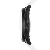Michael Kors Janelle Three Hand Black Dial White Rubber Strap Watch For Women - MK7137 Authentic Buy Shop Now
