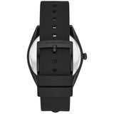 Michael Kors Janelle Quartz Silver Dial Black Rubber Strap Watch For Women - MK7138 Authentic Buy Shop Now