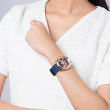 Michael Kors Janelle Three Hand Blue Dial Blue Rubber Strap Watch For Women - MK7140 Authentic Buy Shop Now