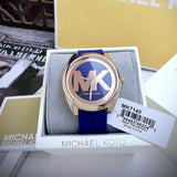 Michael Kors Janelle Three Hand Blue Dial Blue Rubber Strap Watch For Women - MK7140 Authentic Buy Shop Now