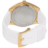 Michael Kors Janelle Three Hand Silver Dial White Rubber Strap Watch For Women - MK7141 Authentic Buy Shop Now