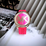 Michael Kors Janelle Three Hand Red Dial Red Rubber Strap Watch For Women - MK7142 Authentic Buy Shop Now
