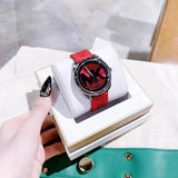 Michael Kors Janelle Three Hand Red Dial Red Rubber Strap Watch For Women - MK7144 Authentic Buy Shop Now