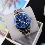 Michael Kors Cunningham Multifunction Blue Dial Silver Steel Strap Watch For Men - MK7153 Authentic Buy Shop Now