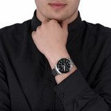 Michael Kors Cunningham Multifunction Black Dial Silver Steel Strap Watch For Men - MK7156 Authentic Buy Shop Now
