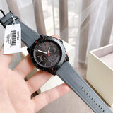 Michael Kors Cunningham Multifunction Grey Dial Grey Rubber Strap Watch For Men - MK7164 Authentic Buy Shop Now