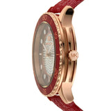 Michael Kors Runway Three-Hand Quartz Red Dial Red Leather Strap Watch For Women - MK7179 Authentic Buy Shop Now
