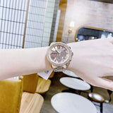 Michael Kors Bryn Chronograph Rose Gold Dial Rose Gold Steel Strap Watch For Women - MK7200 Authentic Buy Shop Now