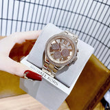 Michael Kors Bryn Chronograph Rose Gold Dial Rose Gold Steel Strap Watch For Women - MK7200 Authentic Buy Shop Now
