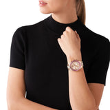 Michael Kors Everest Chronograph Rose Gold Dial Rose Gold Steel Strap Watch For Women - MK7211 Authentic Buy Shop Now