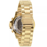 Michael Kors Lexington Chronograph Blue Dial Gold Steel Strap Watch For Women - MK7216 Authentic Buy Shop Now