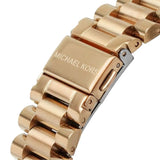 Michael Kors Lexington Chronograph Grey Dial Rose Gold Steel Strap Watch For Women - MK7217 Authentic Buy Shop Now