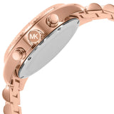 Michael Kors Lexington Chronograph Grey Dial Rose Gold Steel Strap Watch For Women - MK7217 Authentic Buy Shop Now