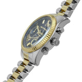 Michael Kors Lexington Chronograph Blue Dial Two Tone Steel Strap Watch For Women - MK7218 Authentic Buy Shop Now