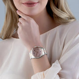 Michael Kors Lexington Chronograph Rose Gold Dial Two Tone Steel Strap Watch For Women - MK7219 Authentic Buy Shop Now