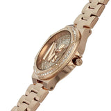 Michael Kors Lennox Three Hand Rose Gold Dial Rose Gold Steel Strap Watch For Women - MK7230 Authentic Buy Shop Now