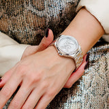 Michael Kors Lennox Quartz Silver Dial Silver Steel Strap Watch For Women - MK7234 Authentic Buy Shop Now
