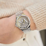 Michael Kors Lennox Quartz Silver Dial Silver Steel Strap Watch For Women - MK7234 Authentic Buy Shop Now