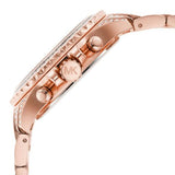 Michael Kors Everest Chronograph Crystals Rose Gold Dial Rose Gold Steel Strap Watch For Women - MK7235 Authentic Buy Shop Now