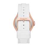 Michael Kors Lennox Three-Hand Crystals Dial White Silicone Strap Watch For Women - MK7248 Authentic Buy Shop Now