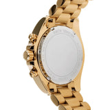 Michael Kors Bradshaw Chronograph Green Dial Gold Steel Strap Watch For Women - MK7257 Authentic Buy Shop Now