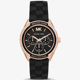 Michael Kors Jessa Quartz Black Dial Black Silicone Strap Watch For Women - MK7266 Authentic Buy Shop Now