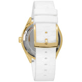 Michael Kors Jessa Quartz Gold Dial White Silicone Strap Watch For Women - MK7267 Authentic Buy Shop Now