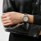Michael Kors Lennox Three Hand Silver Dial Silver Steel Strap Watch For Women - MK7280 Authentic Buy Shop Now