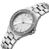 Michael Kors Lennox Three Hand Silver Dial Silver Steel Strap Watch For Women - MK7280 Authentic Buy Shop Now