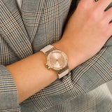 Michael Kors Mini Lennox Three-Hand Rose Gold Dial Pink Silicone Strap Watch For Women - MK7282 Authentic Buy Shop Now