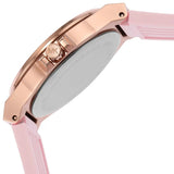 Michael Kors Mini Lennox Three-Hand Rose Gold Dial Pink Silicone Strap Watch For Women - MK7282 Authentic Buy Shop Now