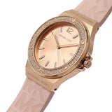 Michael Kors Mini Lennox Three-Hand Rose Gold Dial Pink Silicone Strap Watch For Women - MK7282 Authentic Buy Shop Now