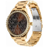 Michael Kors Layton Chronograph Brown Dial Gold Steel Strap Watch For Women - MK7296 Authentic Buy Shop Now