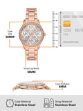 Michael Kors Layton Three Hand Silver Dial Rose Gold Steel Strap Watch For Women - MK7297 Authentic Buy Shop Now