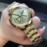 Michael Kors Bryn Quartz Gold Dial Gold Steel Strap Watch For Women - MK7317 Authentic Buy Shop Now