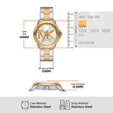 Michael Kors Analog Silver Dial Two Tone Steel Strap Watch For Women - MK7319 Authentic Buy Shop Now